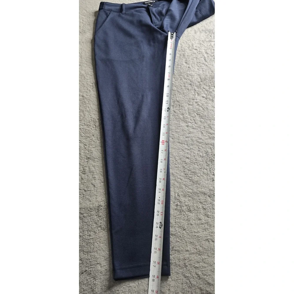 YoungLA Pants Mens 32X32 (32X28) Navy Blue Dapper Dress Athletic Stretch #614